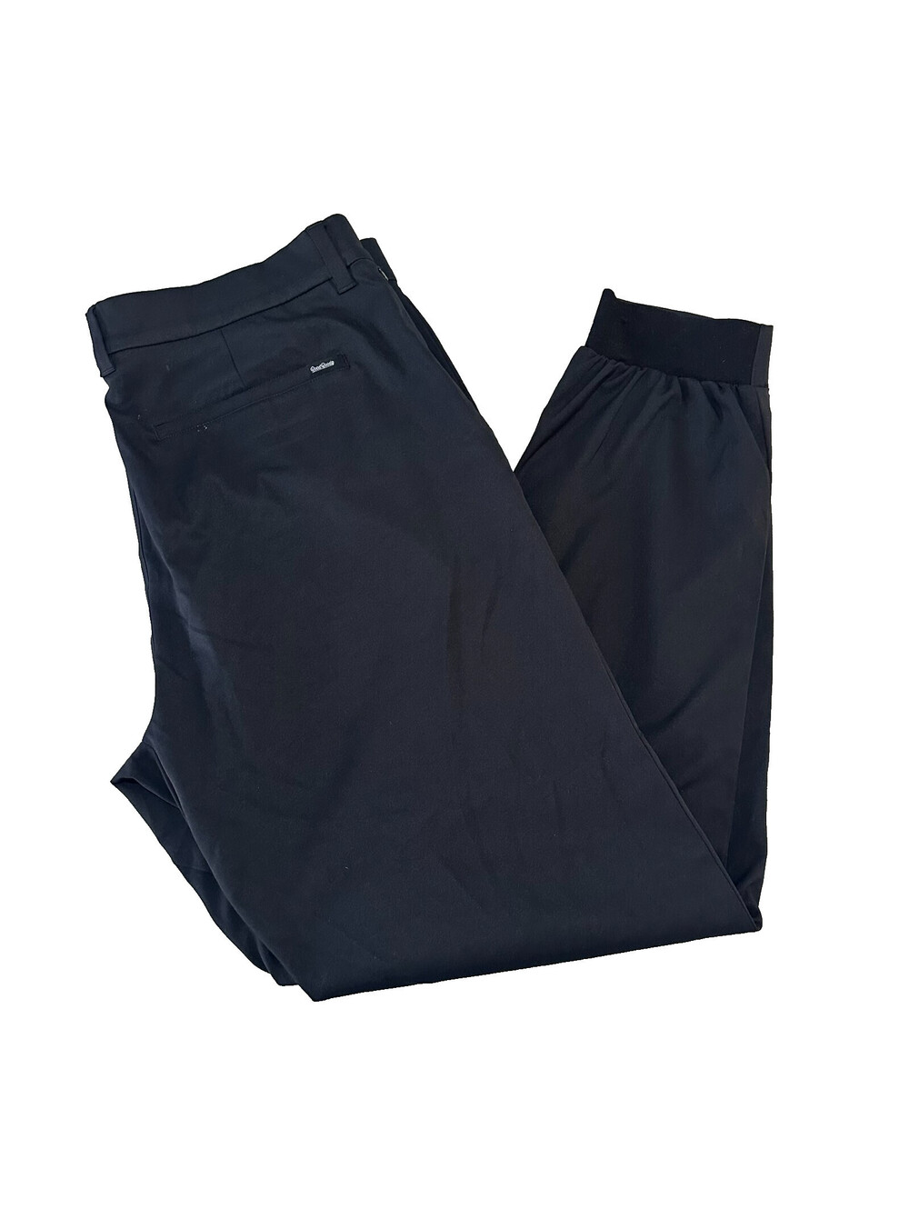 Good Good Golf Pants Men 36x30 Black Jogger Stretch Zip Pocket Athletic
